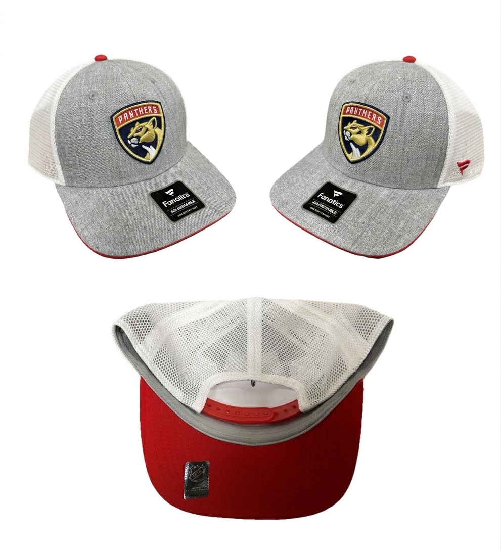 Florida Panthers Fanatics Heather Gray DSG Trucker Snapback Adjustable Hat