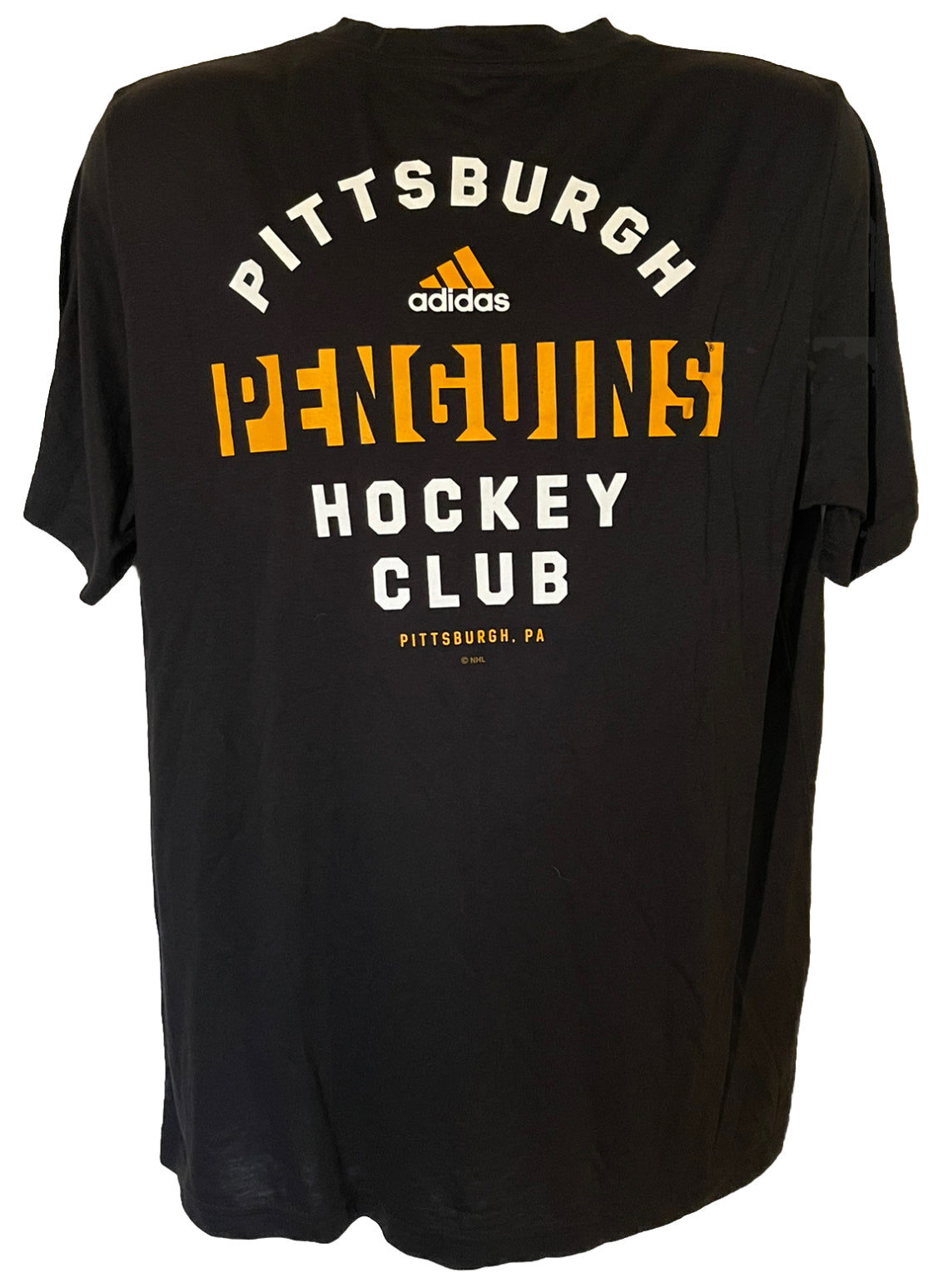 Pittsburgh Penguins Adidas Black Hockey Club Triblend T-Shirt