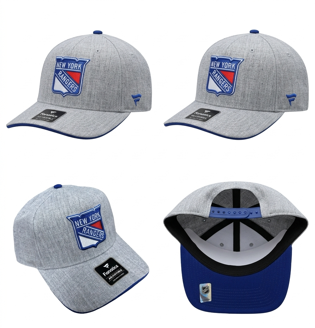 New York Rangers Fanatics Heather Gray DSG A-Frame Snapback Adjustable Hat