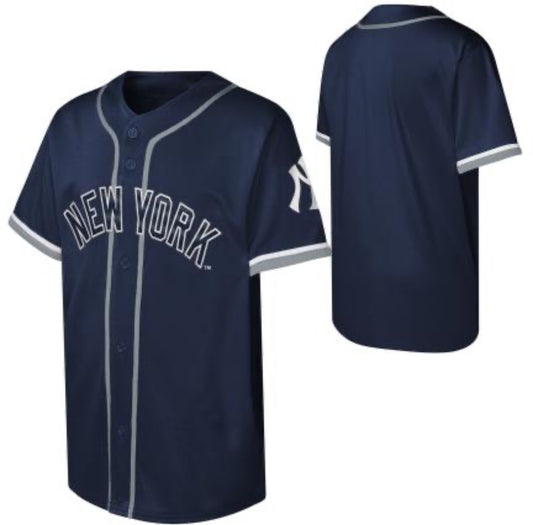 Youth New York Yankees Outerstuff Navy Blue Fashion Baseball Jersey