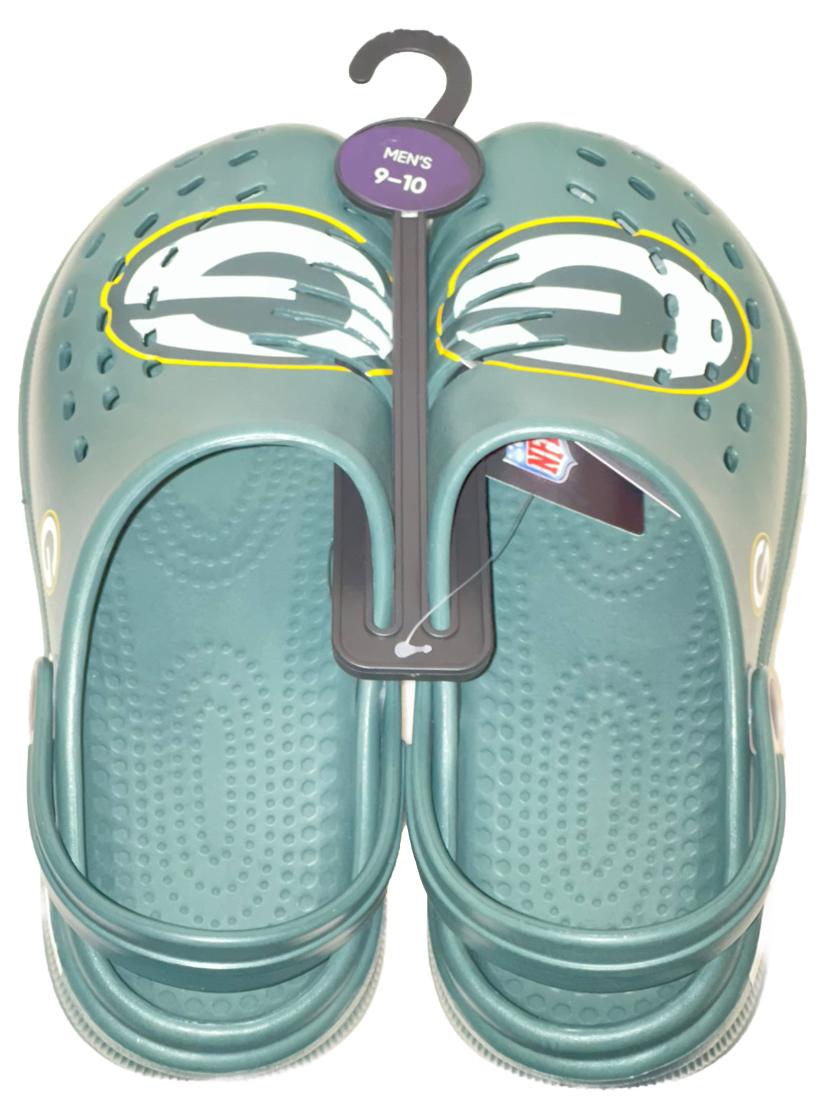 Green Bay Packers FOCO Brand Green Men's Big Logo Solid Clog With Strap