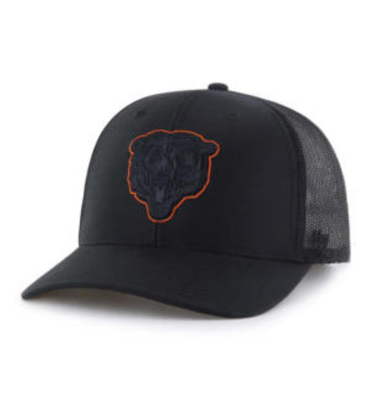 Chicago Bears '47 Brand Black Trucker Adjustable Strapback Hat