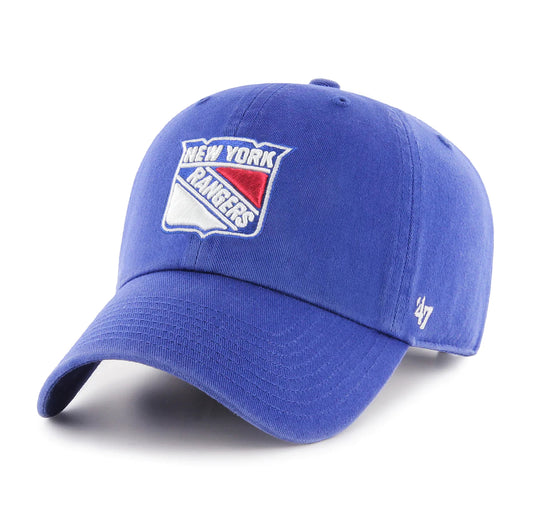 New York Rangers '47 Brand Royal Blue Clean Up Adjustable Dad Hat