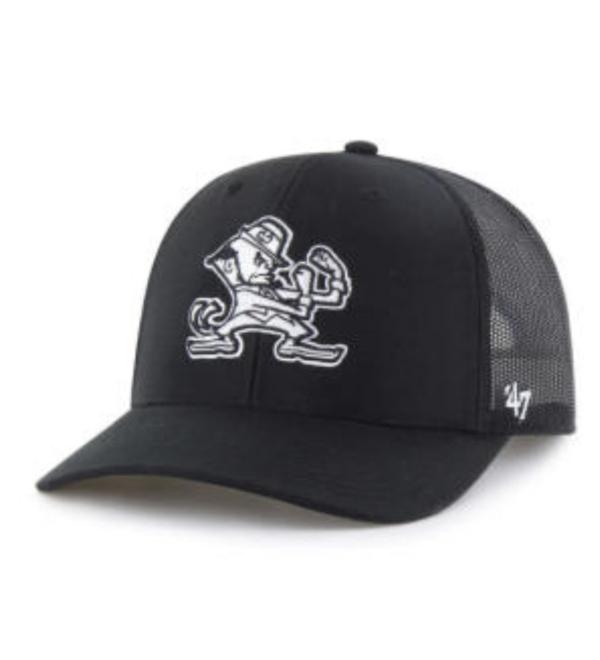 Notre Dame Fighting Irish '47 Brand Black Trucker Adjustable Hat