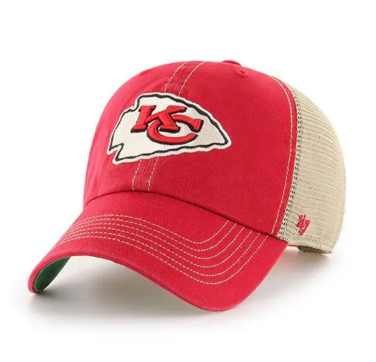 Kansas City Chiefs '47 Brand Red Trawler Clean Up Adjustable Trucker Dad Hat