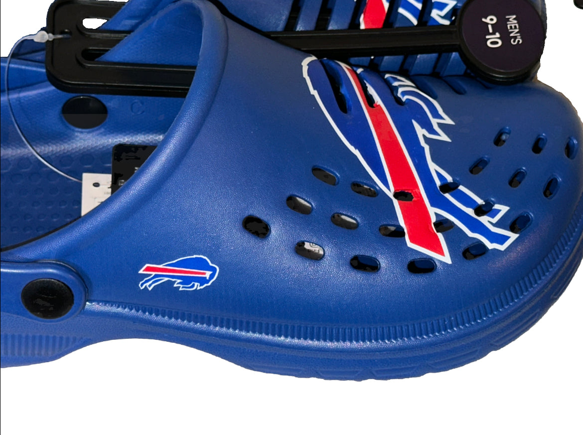 Buffalo Bills FOCO Brand Blue Men's Big Logo Solid Clog With Strap