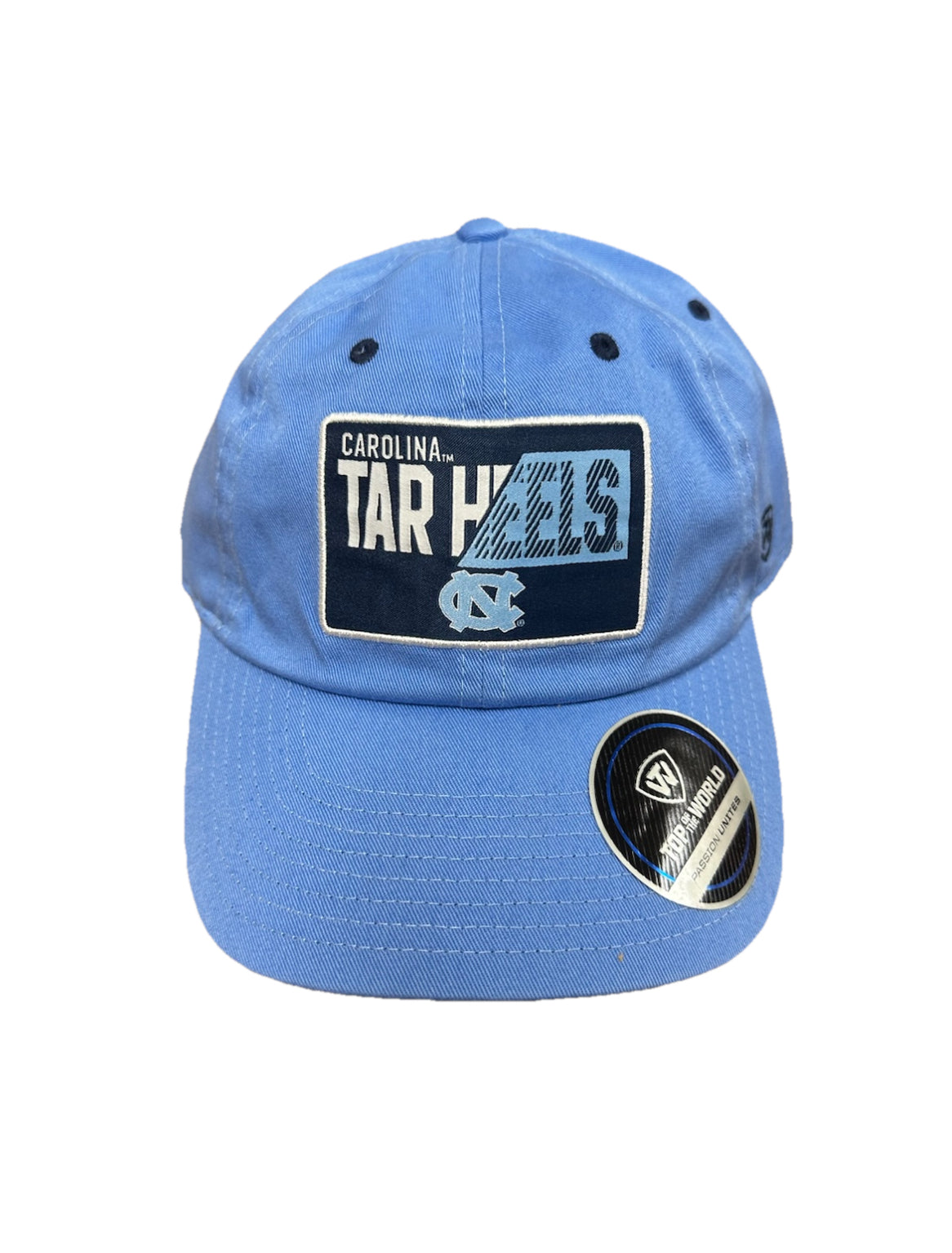 North Carolina Tar Heels Top Of The World Blue Victory Adjustable Dad Hat