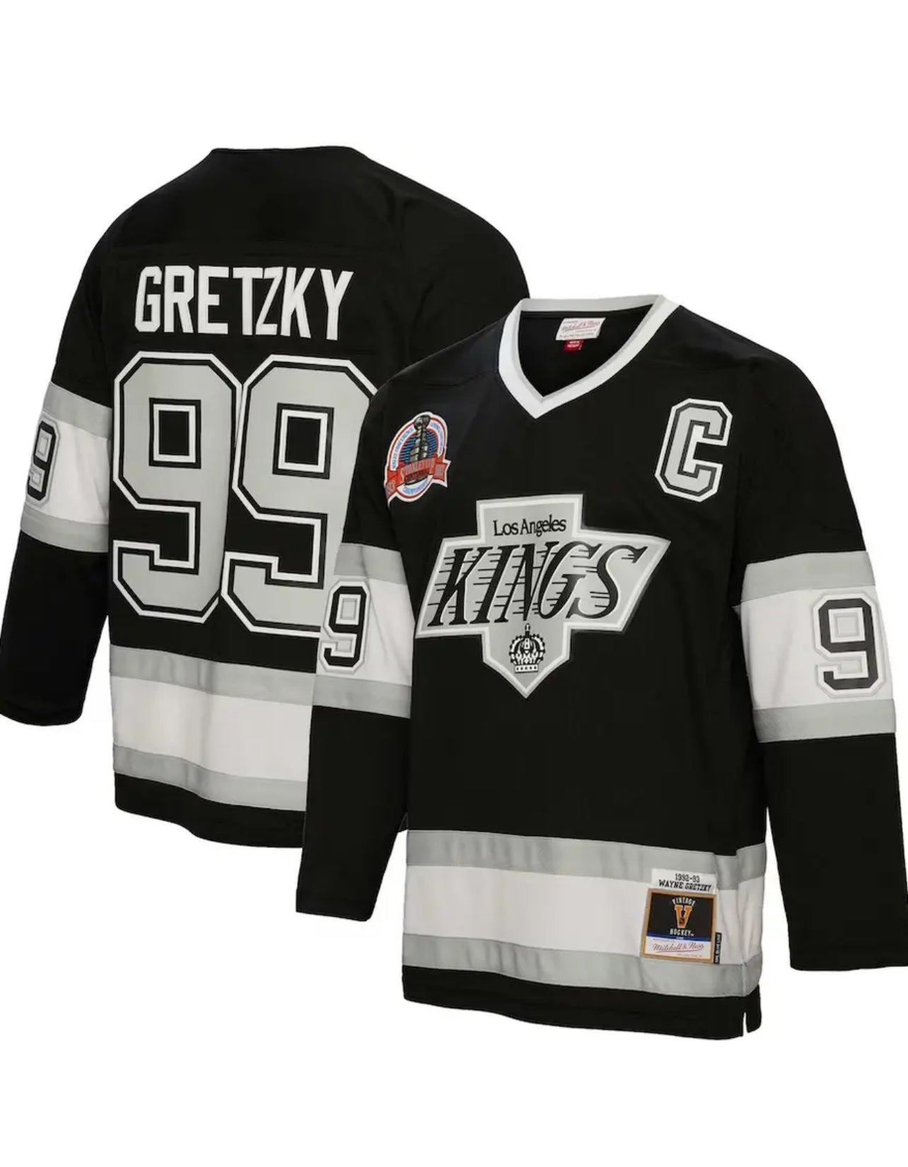 Los Angeles Kings Wayne Gretzky Mitchell & Ness Authentic Black Home Jersey