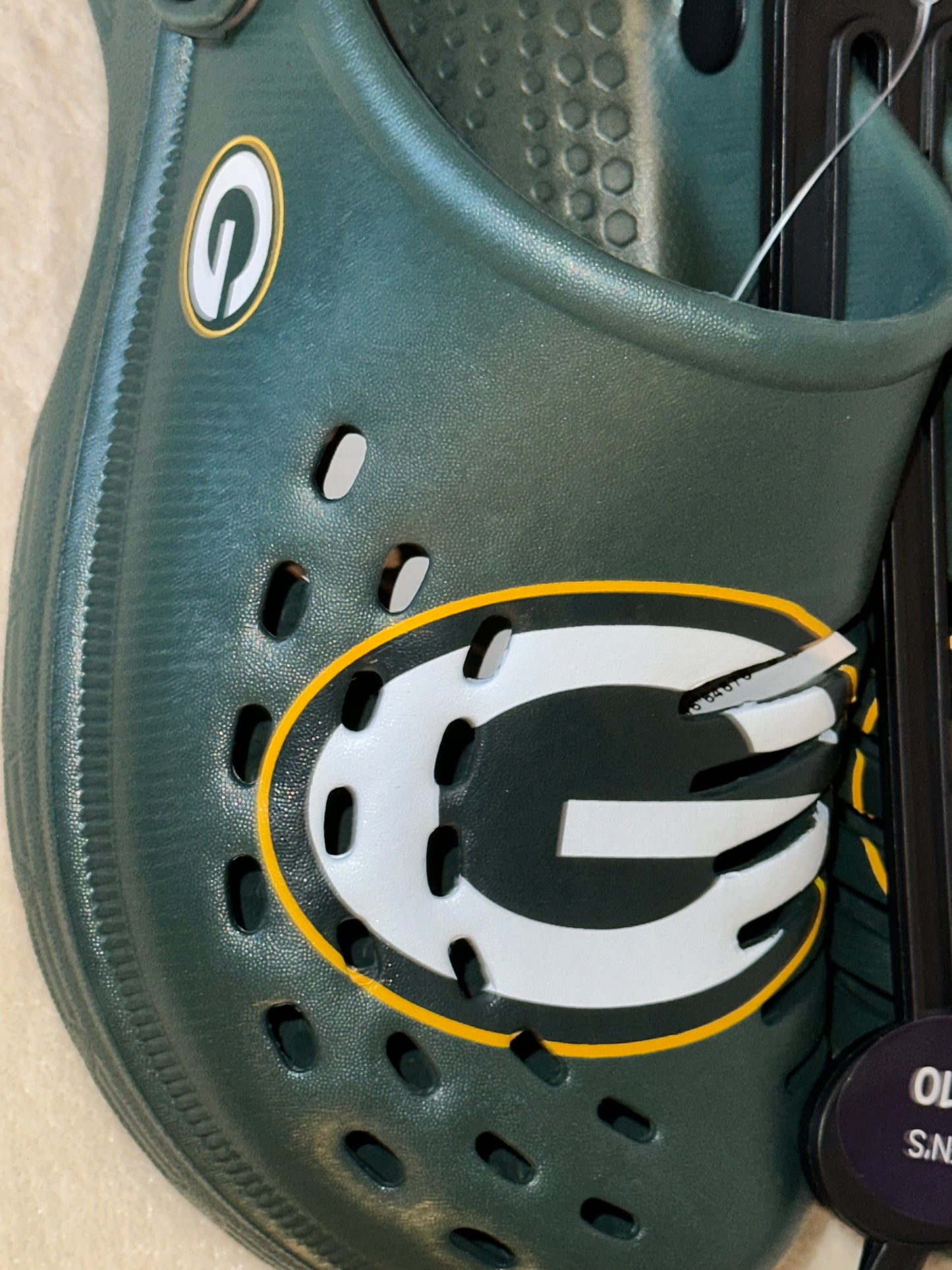 Green Bay Packers FOCO Brand Green Men's Big Logo Solid Clog With Strap