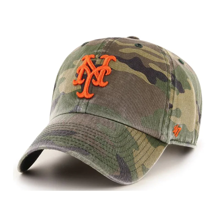 New York Mets '47 Brand Camo Clean Up Adjustable Dad Hat