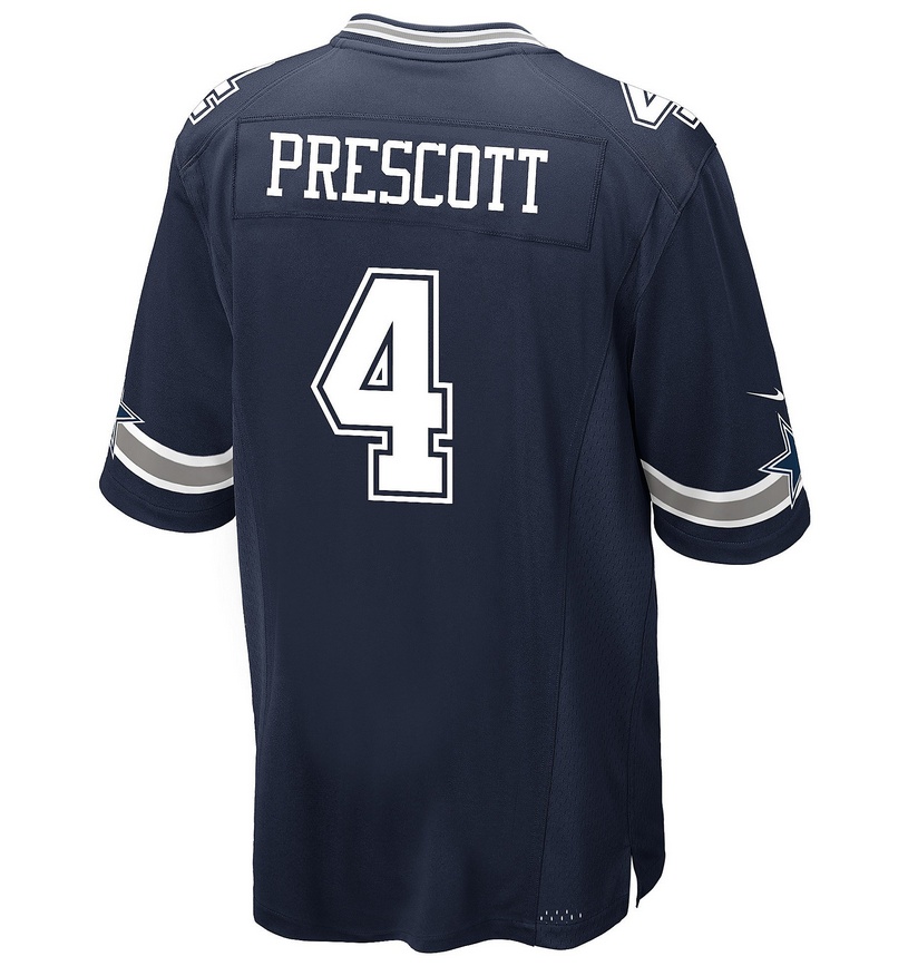 Dallas Cowboys Dak Prescott Nike Navy Blue Authentic On Field Game Jersey