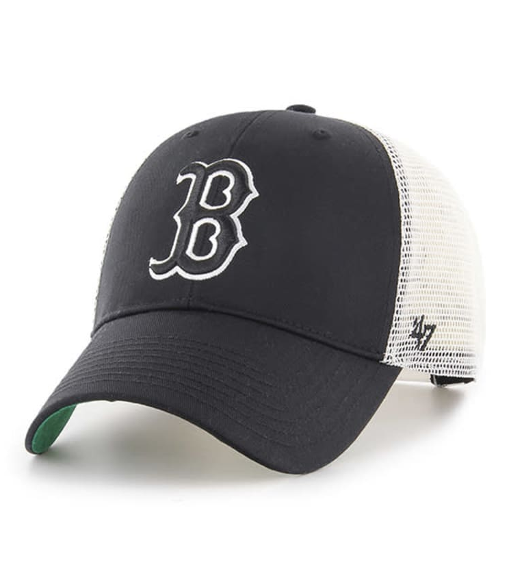 Boston Red Sox '47 Brand Black Branson MVP Adjustable Trucker Hat