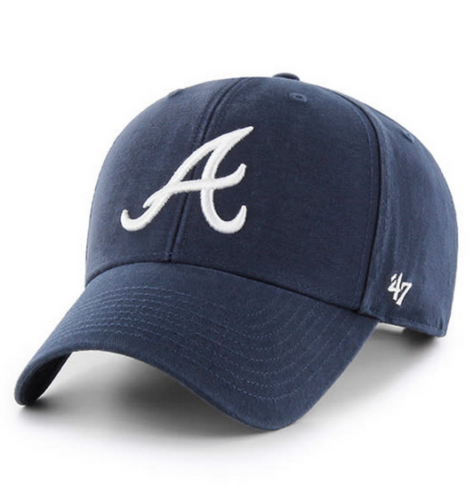 Atlanta Braves '47 Brand Navy Blue Legend MVP Adjustable Strapback Hat