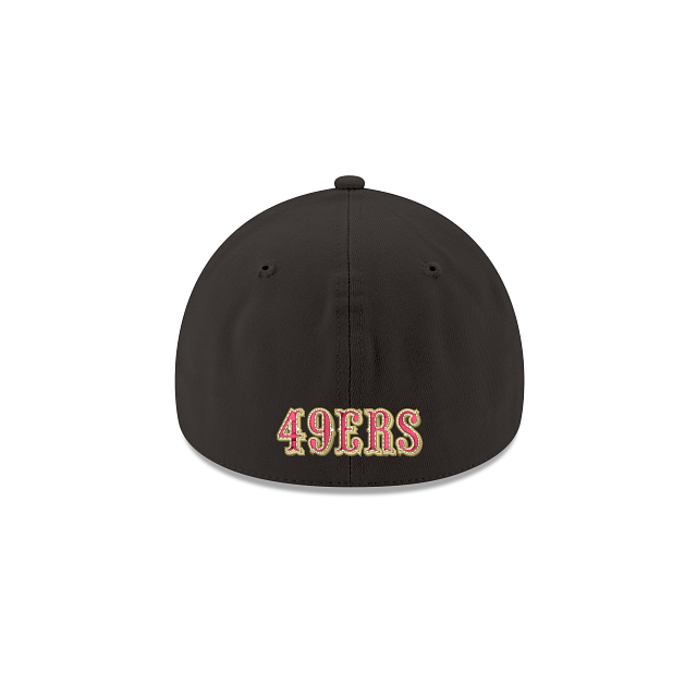 San Francisco 49ers New Era Black Team Classic 39Thirty Flex Fit Hat