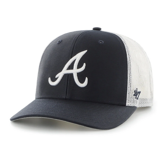 Atlanta Braves '47 Brand Navy Blue Trucker Adjustable Hat