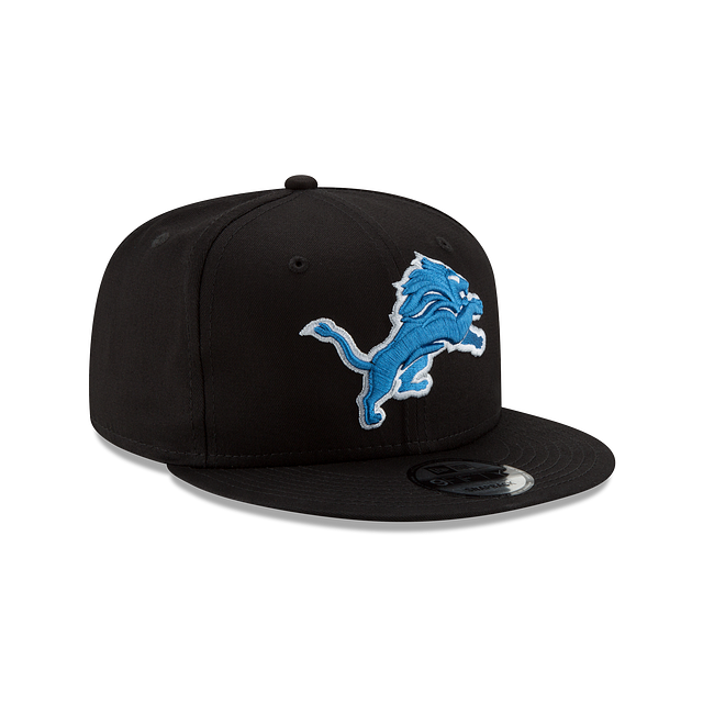 Detroit Lions New Era Black 9Fifty Basic Snapback Adjustable Hat