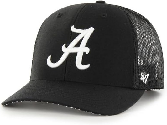 Alabama Crimson Tide '47 Brand Black Local Print Trucker Adjustable Hat