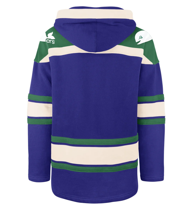 Hartford Whalers '47 Brand Blue Superior Lacer Pullover Hoodie