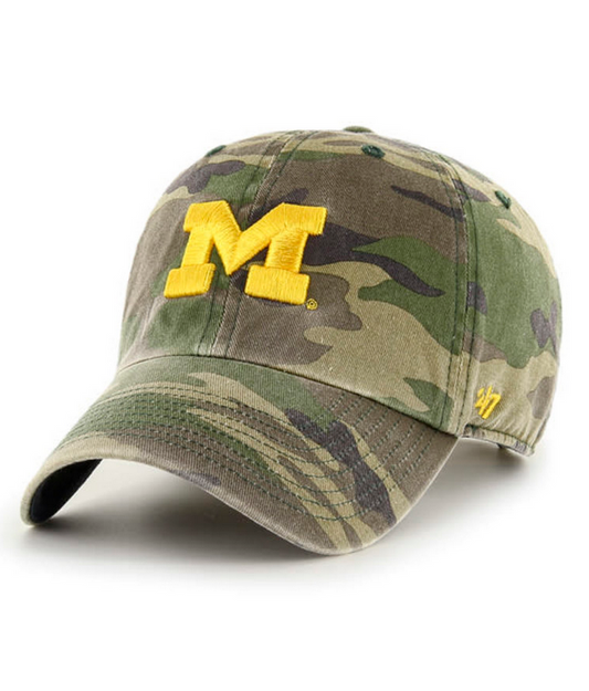 Michigan Wolverines '47 Brand Camo Clean Up Adjustable Dad Hat