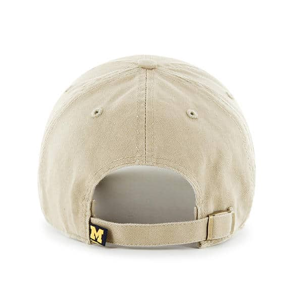 Michigan Wolverines '47 Brand Khaki Clean Up Adjustable Dad Hat