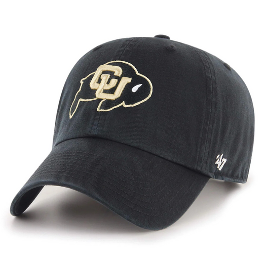 Colorado Buffaloes '47 Brand Black Clean Up Adjustable Dad Hat