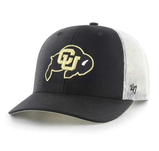 Colorado Buffaloes '47 Brand Black Trucker Snapback Adjustable Hat