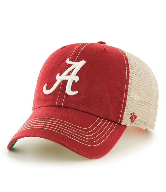 Alabama Crimson Tide '47 Brand Red Trawler Clean Up Adjustable Trucker Dad Hat