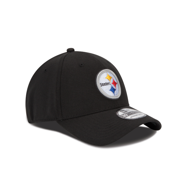 Pittsburgh Steelers New Era Black Team Classic 39Thirty Flex Fit Hat