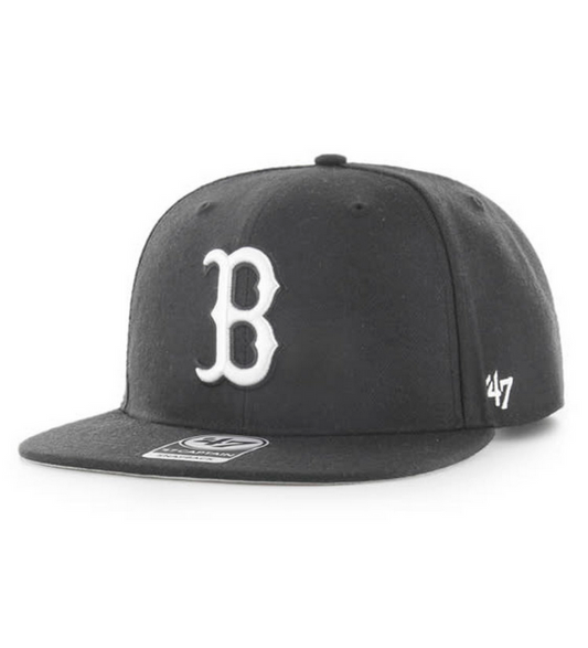 Boston Red Sox '47 Brand Black Captain Adjustable Snapback Hat