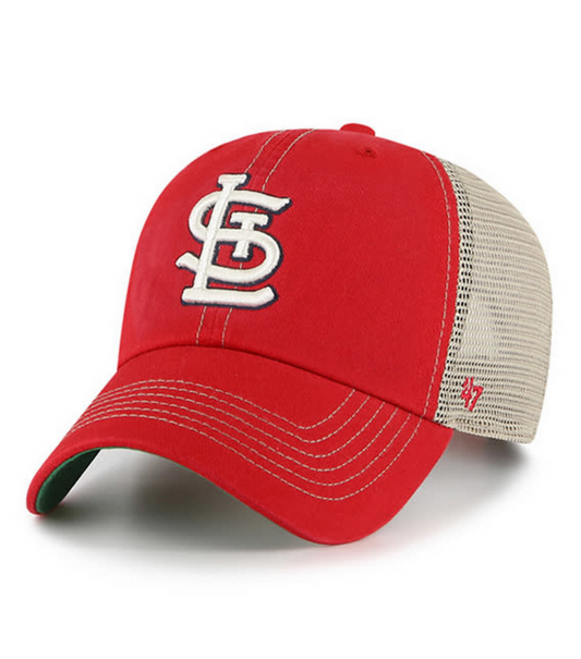 St. Louis Cardinals '47 Brand Red Trawler Clean Up Adjustable Trucker Dad Hat