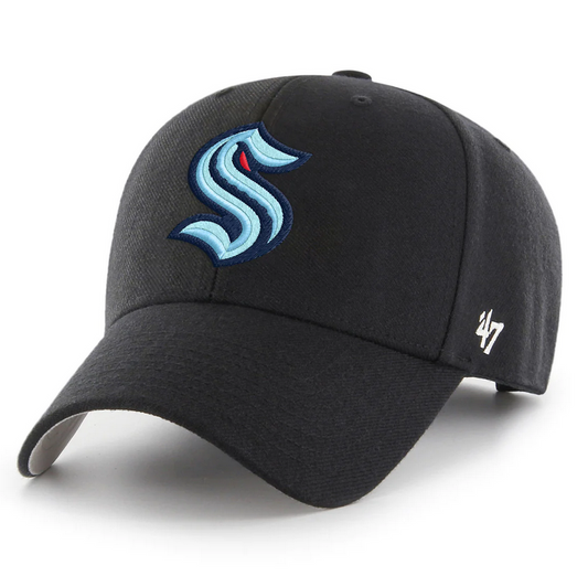 Seattle Kraken '47 Brand Black Adjustable MVP Hat