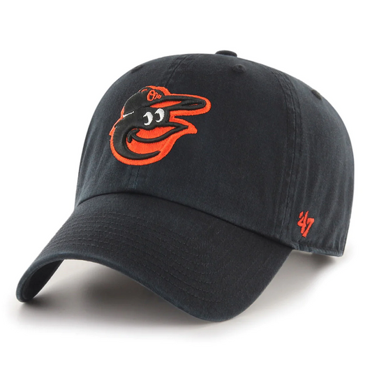 Baltimore Orioles '47 Brand Black Clean Up Adjustable Dad Hat