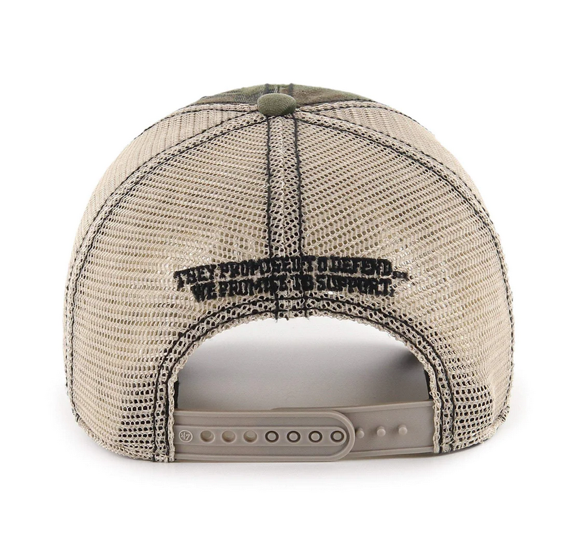 Operation Hat Trick '47 Brand Camo Clean Up Trucker Adjustable Dad Hat