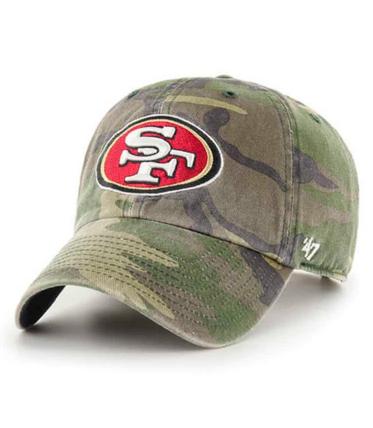 San Francisco 49ers '47 Brand Camo Clean Up Adjustable Dad Hat