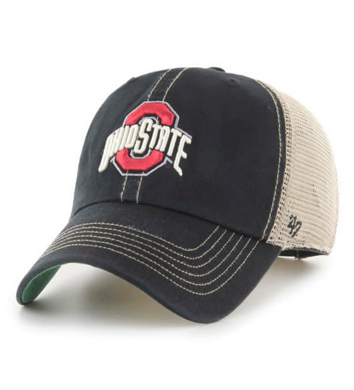 Ohio State Buckeyes '47 Brand Black Trawler Clean Up Adjustable Trucker Dad Hat