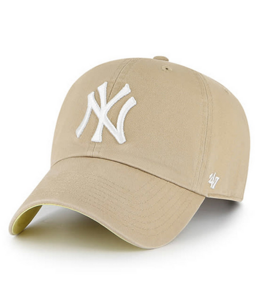 New York Yankees '47 Brand Ballpark Khaki Clean Up Adjustable Dad Hat
