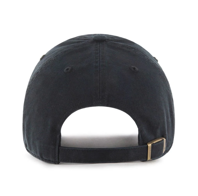 Atlanta Braves '47 Brand Black On Black Clean Up Adjustable Dad Hat
