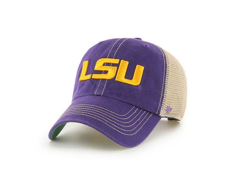 LSU Tigers '47 Brand Purple Trawler Clean Up Adjustable Trucker Dad Hat