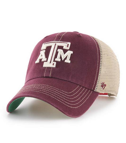 Texas A&M Aggies '47 Brand Maroon Trawler Clean Up Adjustable Trucker Dad Hat