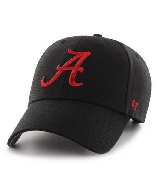 Alabama Crimson Tide '47 Brand Black MVP Adjustable Hat