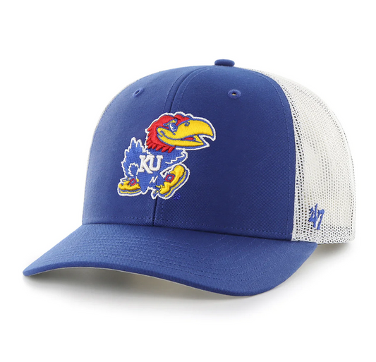 Kansas Jayhawks '47 Brand Blue Trucker Snapback Adjustable Hat