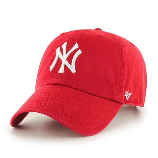 New York Yankees '47 Brand Red Clean Up Adjustable Dad Hat