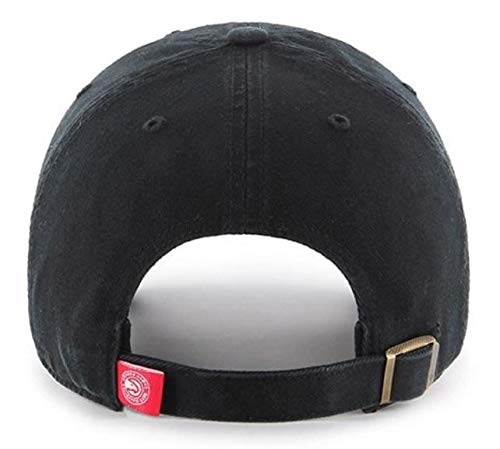 Atlanta Hawks '47 Brand Black Clean Up Adjustable Dad Hat