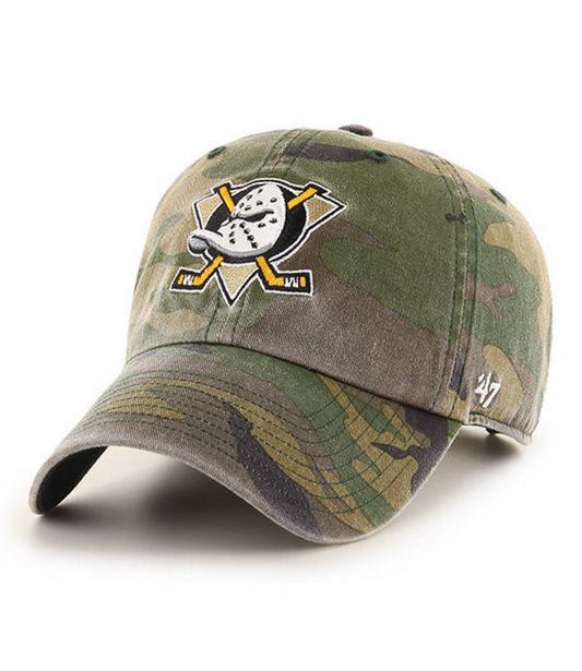 Anaheim Ducks '47 Brand Camo Clean Up Adjustable Dad Hat