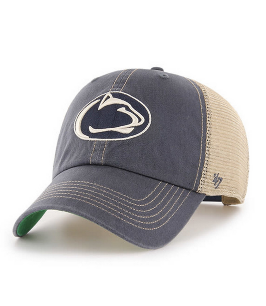 Penn State Nittany Lions '47 Brand Gray Trawler Clean Up Trucker Dad Hat