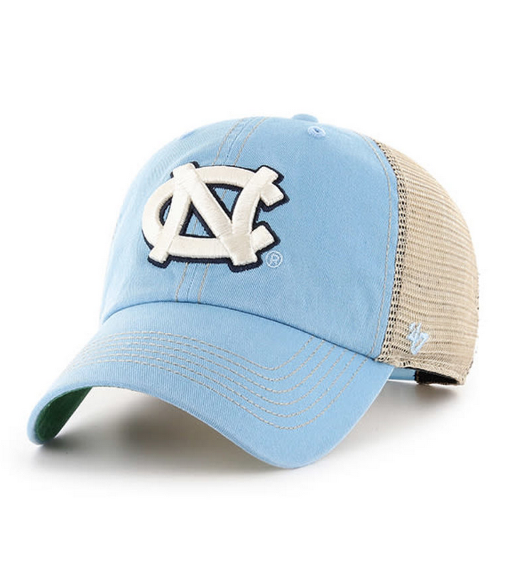 North Carolina Tar Heels '47 Brand Blue Trawler Clean Up Adjustable Trucker Dad Hat