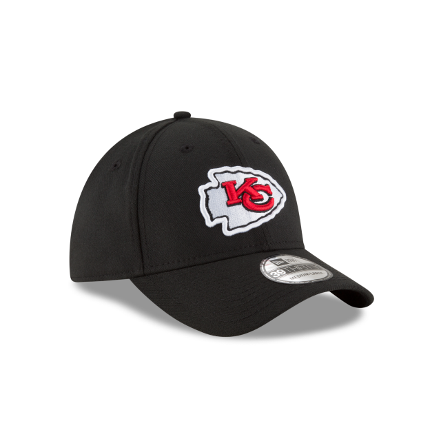 Kansas City Chiefs New Era Black Team Classic 39Thirty Flex Fit Hat
