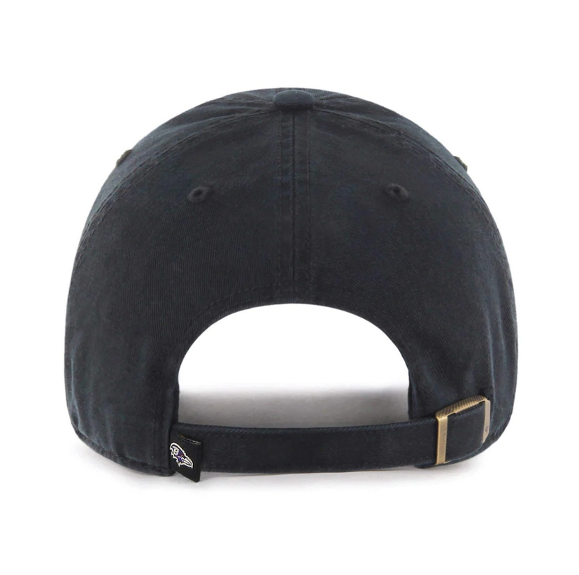 Baltimore Ravens '47 Brand Black Clean Up Adjustable Dad Hat