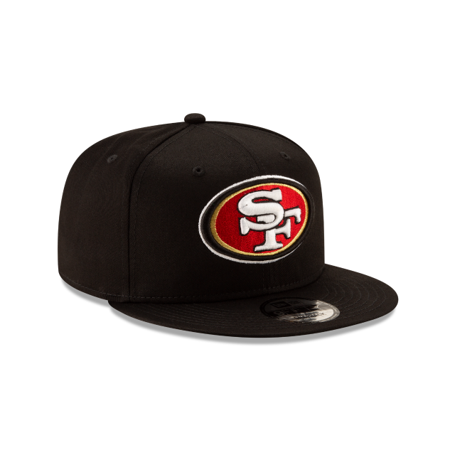 San Francisco 49ers New Era Black 9Fifty Snapback Adjustable Hat