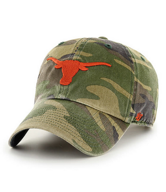 Texas Longhorns '47 Brand Camo Clean Up Adjustable Dad Hat